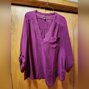 Maurices sheer 3/4 sleeve blouse
